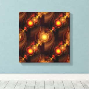 Guld Modern Boho Elegant Abstrakt Konst Mönster #5 Canvastryck
