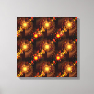 Guld Modern Boho Elegant Abstrakt Konst Mönster #5 Canvastryck