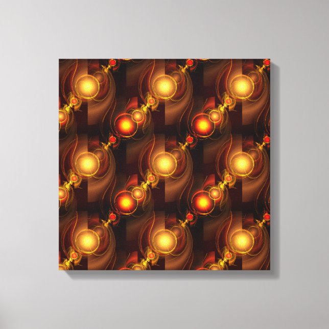 Guld Modern Boho Elegant Abstrakt Konst Mönster #5 Canvastryck (Framsida)