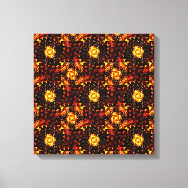 Guld Modern Boho Elegant Abstrakt Konst Mönster #5 Canvastryck (Framsida)