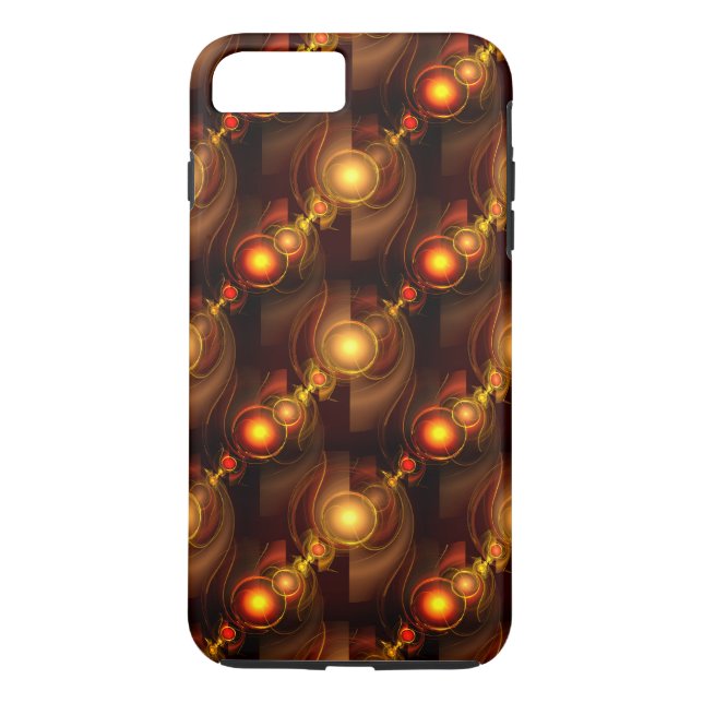 Guld Modern Boho Elegant Abstrakt Konst Mönster #5 Case-Mate iPhone Skal (Baksida)