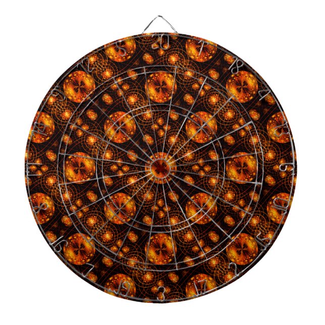 Guld Modern Boho Elegant Abstrakt Konst Mönster #5 Darttavla (Framsidan)