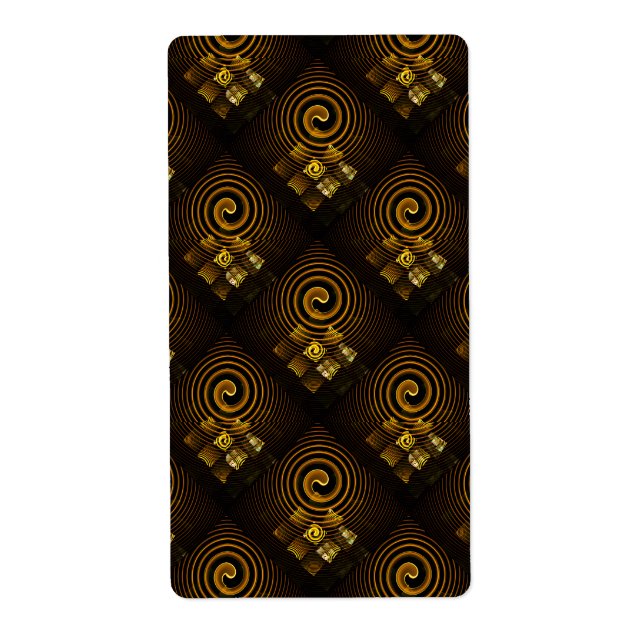 Guld Modern Boho Elegant Abstrakt Konst Mönster #5 Fraktsedel (Framsidan)