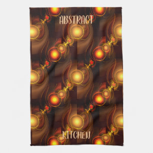 Guld Modern Boho Elegant Abstrakt Konst Mönster #5 Kökshandduk