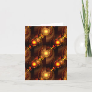 Guld Modern Boho Elegant Abstrakt Konst Mönster #5 Kort