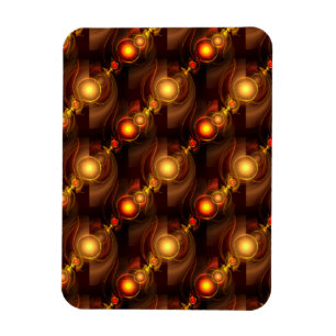Guld Modern Boho Elegant Abstrakt Konst Mönster #5 Magnet