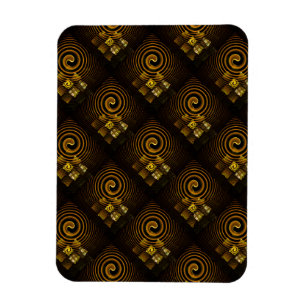 Guld Modern Boho Elegant Abstrakt Konst Mönster #5 Magnet