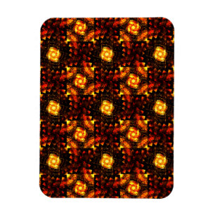 Guld Modern Boho Elegant Abstrakt Konst Mönster #5 Magnet