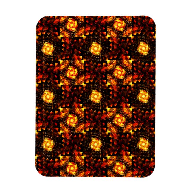 Guld Modern Boho Elegant Abstrakt Konst Mönster #5 Magnet (Vertikal)