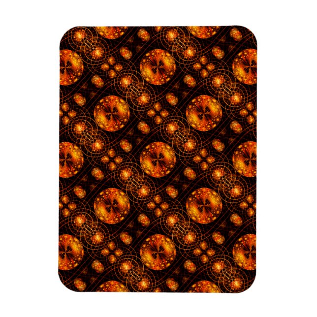 Guld Modern Boho Elegant Abstrakt Konst Mönster #5 Magnet (Vertikal)