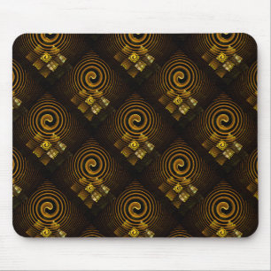 Guld Modern Boho Elegant Abstrakt Konst Mönster #5 Musmatta