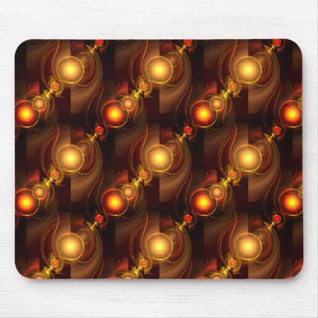 Guld Modern Boho Elegant Abstrakt Konst Mönster #5 Musmatta (Framsidan)
