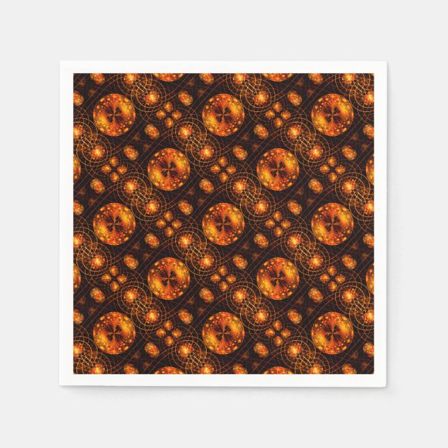 Guld Modern Boho Elegant Abstrakt Konst Mönster #5 Pappersservett (Framsidan)