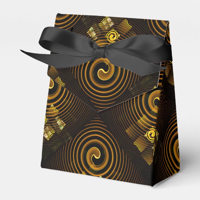 Guld Modern Boho Elegant Abstrakt Konst Mönster #5 Presentaskar (Framsidan Sidan)