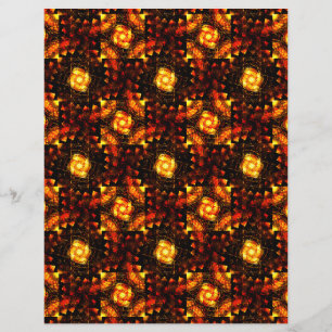 Guld Modern Boho Elegant Abstrakt Konst Mönster #5 Reklamblad