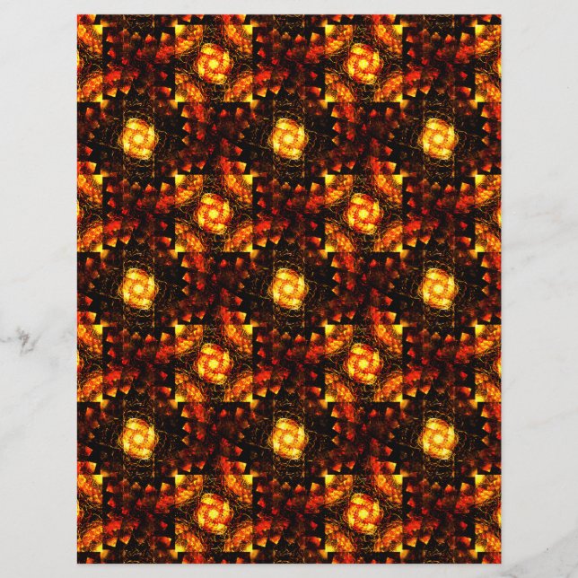 Guld Modern Boho Elegant Abstrakt Konst Mönster #5 Reklamblad (Framsidan)