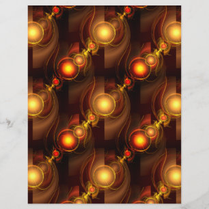 Guld Modern Boho Elegant Abstrakt Konst Mönster #5 Reklamblad