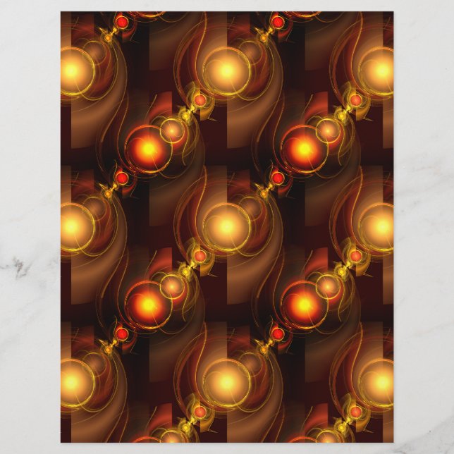 Guld Modern Boho Elegant Abstrakt Konst Mönster #5 Reklamblad (Framsidan)