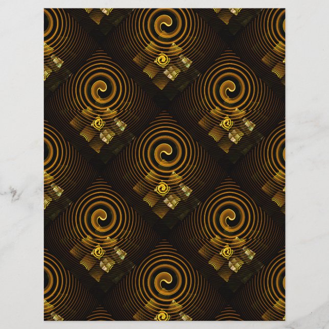 Guld Modern Boho Elegant Abstrakt Konst Mönster #5 Reklamblad (Framsidan)