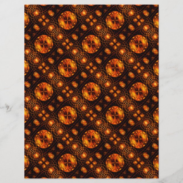 Guld Modern Boho Elegant Abstrakt Konst Mönster #5 Reklamblad (Framsidan)