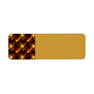 Guld Modern Boho Elegant Abstrakt Konst Mönster #5 Returadress Etikett