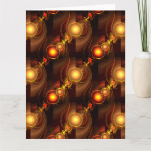Guld Modern Boho Elegant Abstrakt Konst Mönster #5 Tack Kort