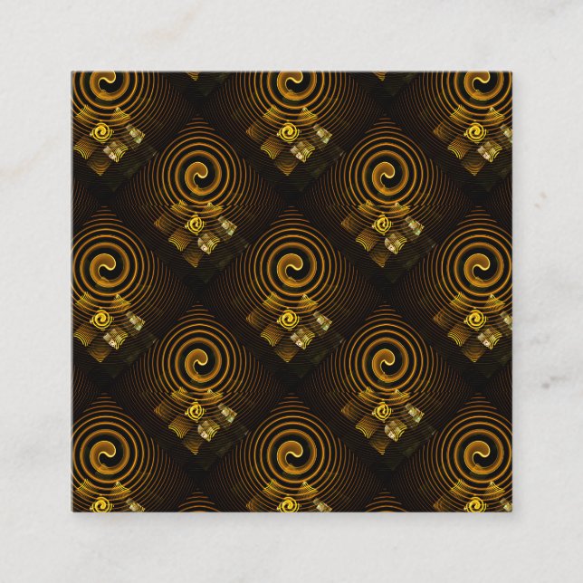 Guld Modern Boho Elegant Abstrakt Konst Mönster #5 Tilläggskort (Framsida)