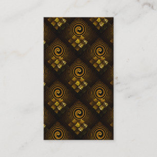 Guld Modern Boho Elegant Abstrakt Konst Mönster #5 Visitkort