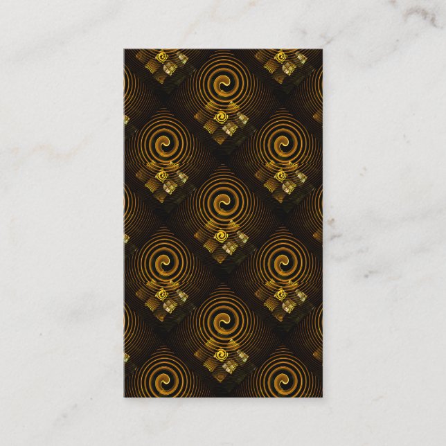 Guld Modern Boho Elegant Abstrakt Konst Mönster #5 Visitkort (Framsida)