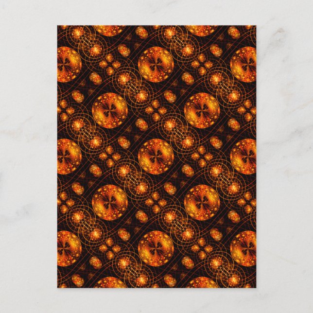 Guld Modern Boho Elegant Abstrakt Konst Mönster #5 Vykort (Framsida)
