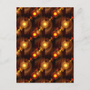 Guld Modern Boho Elegant Abstrakt Konst Mönster #5 Vykort