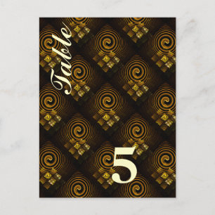 Guld Modern Boho Elegant Abstrakt Konst Mönster #5 Vykort