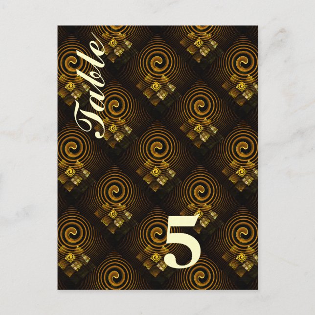 Guld Modern Boho Elegant Abstrakt Konst Mönster #5 Vykort (Framsida)
