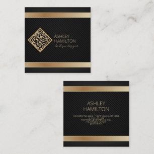 Guld Modern Boutique Designer Fyrkantigt Visitkort