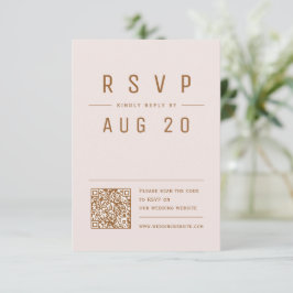 Guld Modern Chic - enkel typkontroll QR-kod OSA Kort