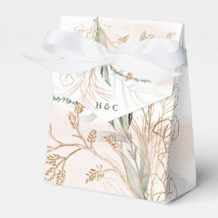 Guld Modern Eucalyptus Abstrakt Greenery Funky Presentaskar