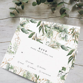Guld Modern Eucalyptus Modern Greenery Moss OSA Kort