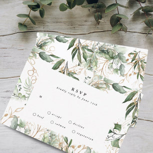 Guld Modern Eucalyptus Modern Greenery Moss OSA Kort