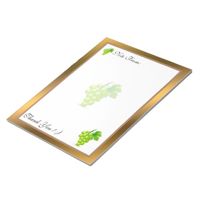 Guld Modern frukt, lägg till texten Anteckningsblock (Vinklad)