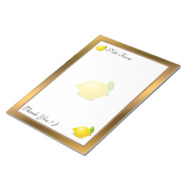 Guld Modern frukt, lägg till texten Anteckningsblock