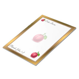 Guld Modern frukt, lägg till texten Anteckningsblock