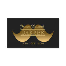 Guld Modern gentleman Mustache Barber Manar Salon