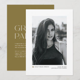 Guld Modern Minimalistisk Fototexamen Meddelande