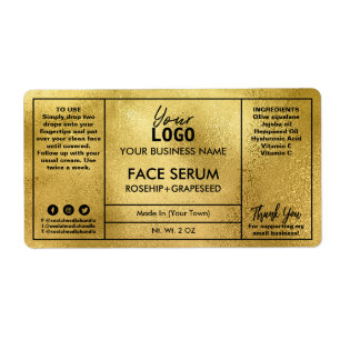 Guld Modern Professionell Ansikte Serum Fraktsedel