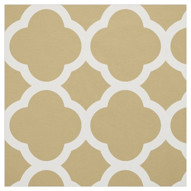 Guld Modern Quatrefoil stor  Tyg (Provkarta)