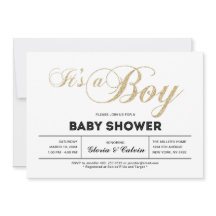 Guld | Modern typografi Det är en pojke Babykalas