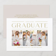 Guld Modern Typografi tre foto Studenten