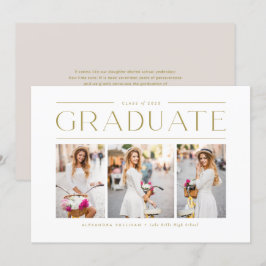 Guld Modern Typografi tre foto Studenten Meddelande