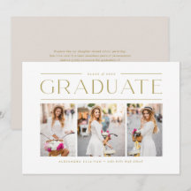 Guld Modern Typsnitt Tre Foto Examen