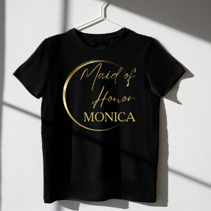 Guld moderna manusminalister anpassningsbar maid o t shirt